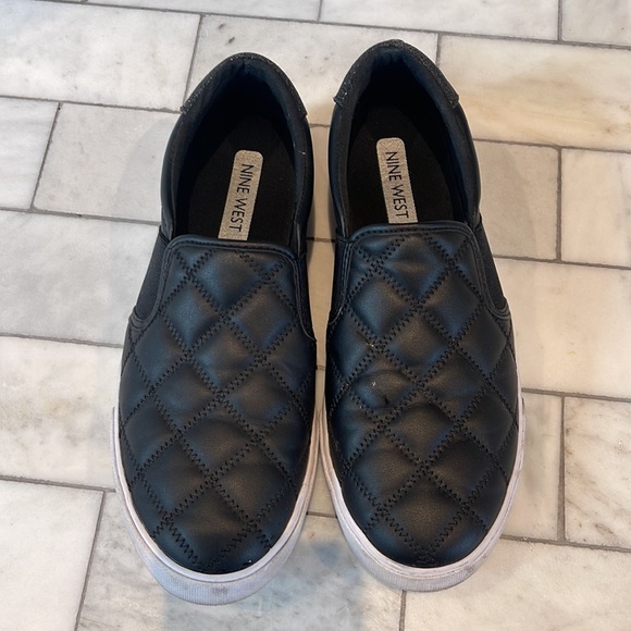 Nine West Womens Size 9.5M Black Slip On Round Toe Casual Loafer Shoes WNLACIE3 - Picture 5 of 13